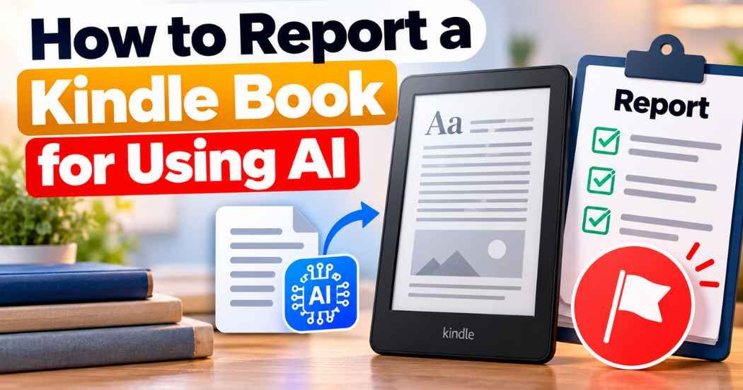 How to Report Kindle Book for Using AI